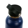 BOUTEILLE THERMIQU.SPORT+C.STA 600 ml-7x7x25 PLAIN NAVY BLEU