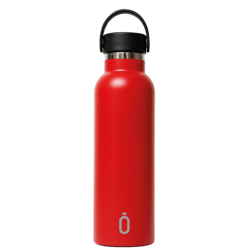 THERMAL BOTTLE SPORT+C.STAND. 600 ml-7x7x25 PLAIN RED