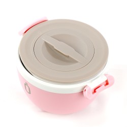 LUNCH BOX TERMIQUE 560 ml-16x14x16 PLAIN BLANC/ROSE