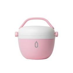 LUNCH BOX TERMIQUE 560 ml-16x14x16 PLAIN BLANC/ROSE