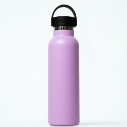 BOUTEILLE THERMIQU.SPORT+C.STA 600 ml-7x7x25 PLAIN AUBERGINE