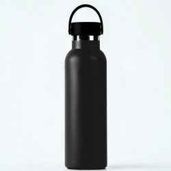 THERMAL BOTTLE SPORT+C.STAND. 600 ml-7x7x25 PLAIN EGGPLANT