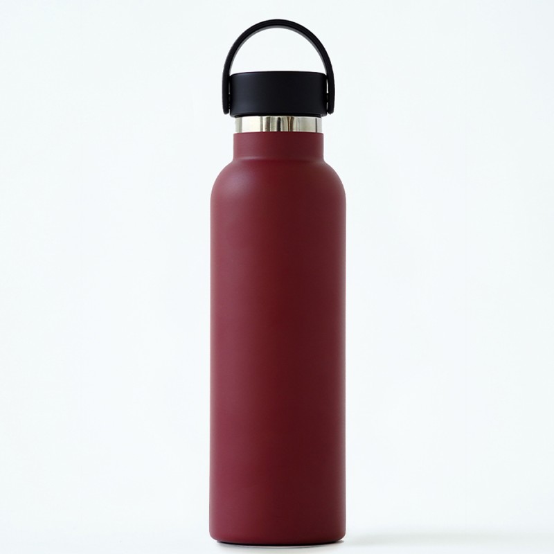 THERMAL BOTTLE SPORT+C.STAND. 600 ml-7x7x25 PLAIN EGGPLANT