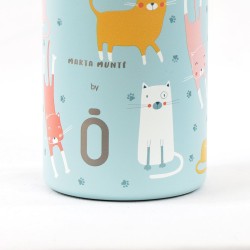 BOTTIGLIA TERMI.SPORT+T.STAND. 600 ml-7x7x25 MARTA MUNTÉ CATS AZZURRO