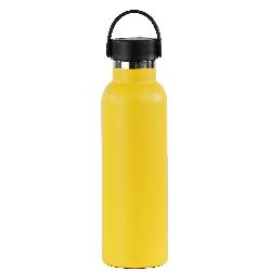 THERMAL BOTTLE SPORT+C.STAND. 600 ml-7x7x25 PLAIN YELLOW