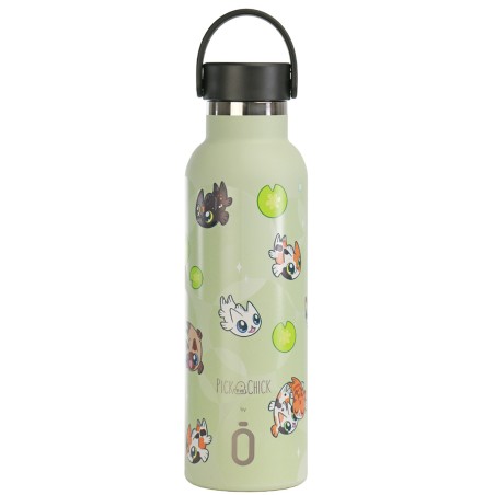 THERMAL BOTTLE SPORT+C.STAND. 600 ml-7x7x25 PICK CHICK KAWAII CATS